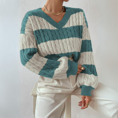 Novara™ | Comfy V-Neck Long Sleeve Sweater
