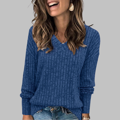 Novara™ | Comfy V-Neck Long Sleeve Top