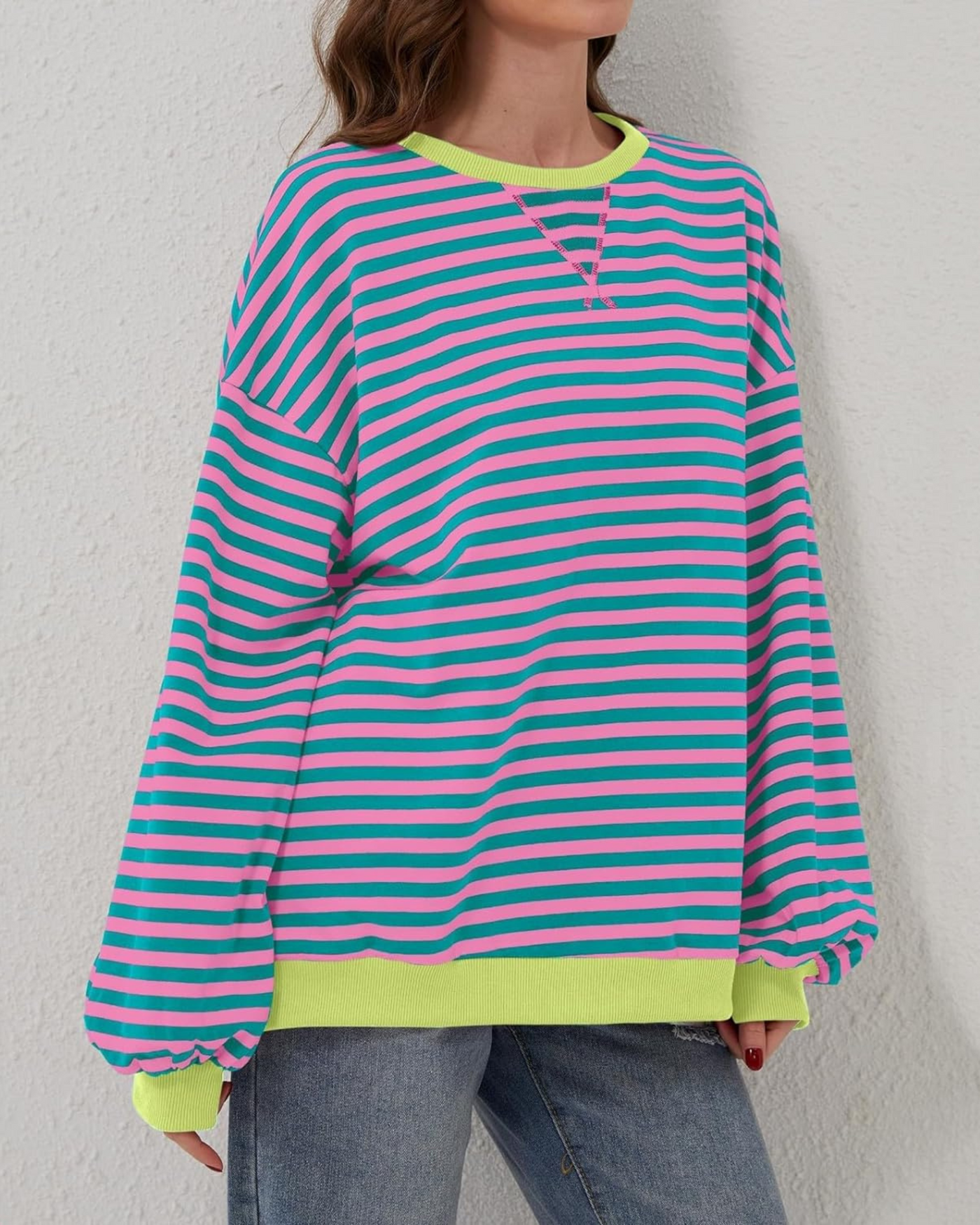 Novara™ - Striped Oversized Sweatshirt