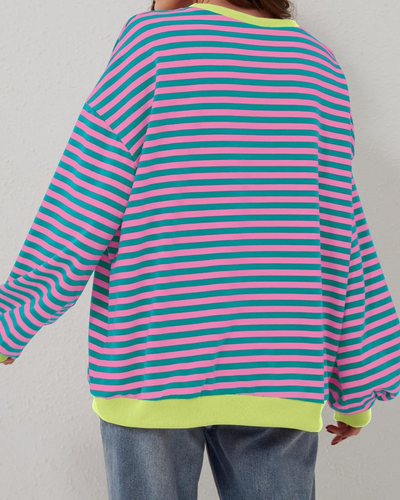 Novara™ - Striped Oversized Sweatshirt