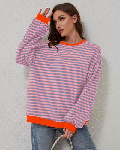 Novara™ - Striped Oversized Sweatshirt