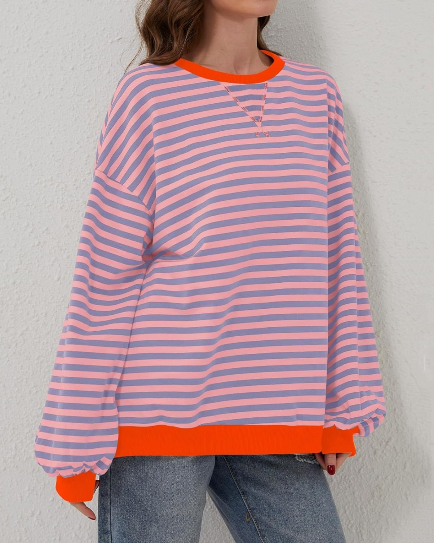 Novara™ - Striped Oversized Sweatshirt