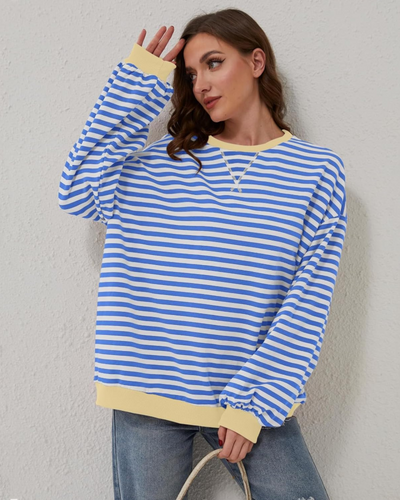 Novara™ - Striped Oversized Sweatshirt
