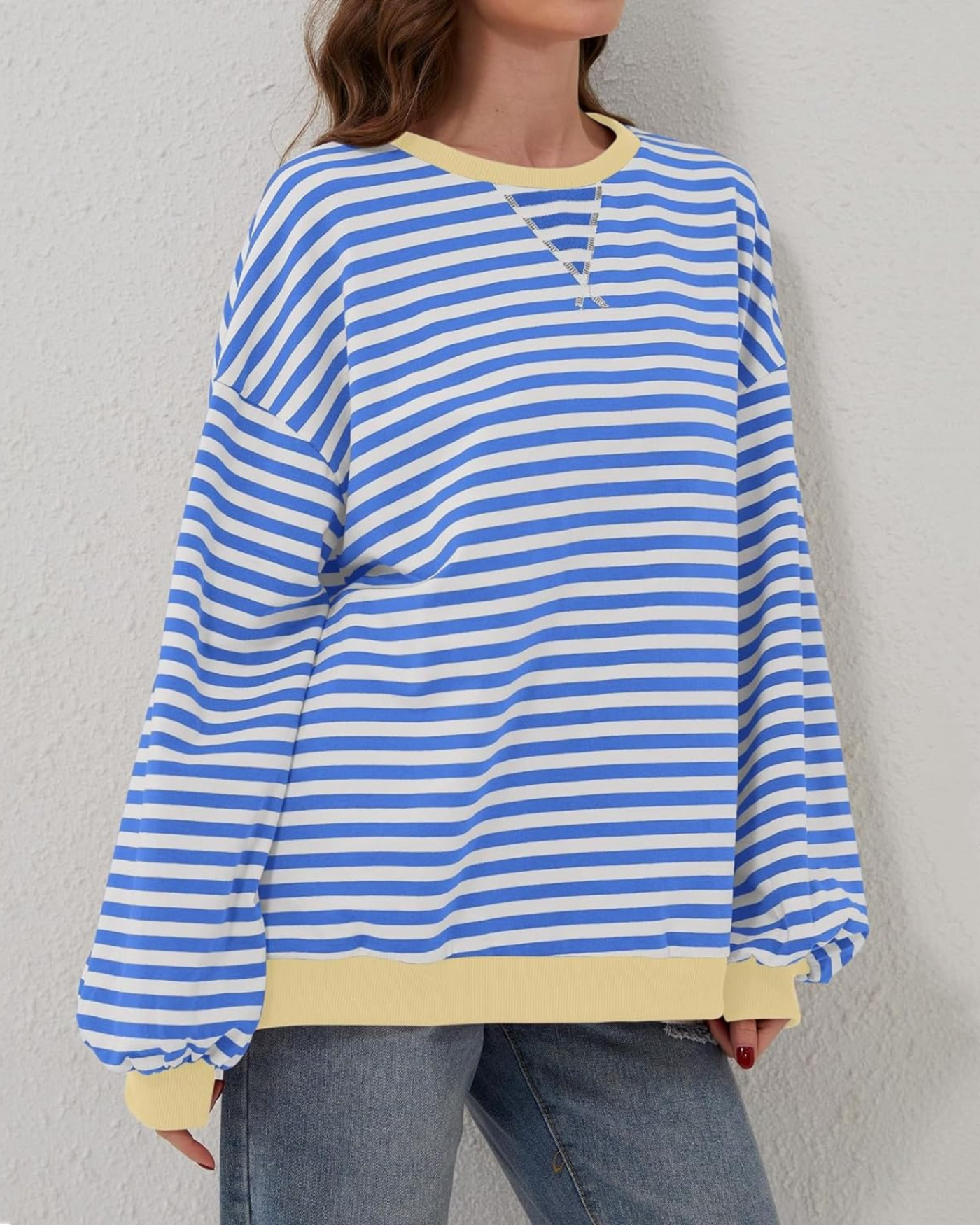 Novara™ - Striped Oversized Sweatshirt
