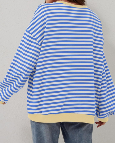 Novara™ - Striped Oversized Sweatshirt