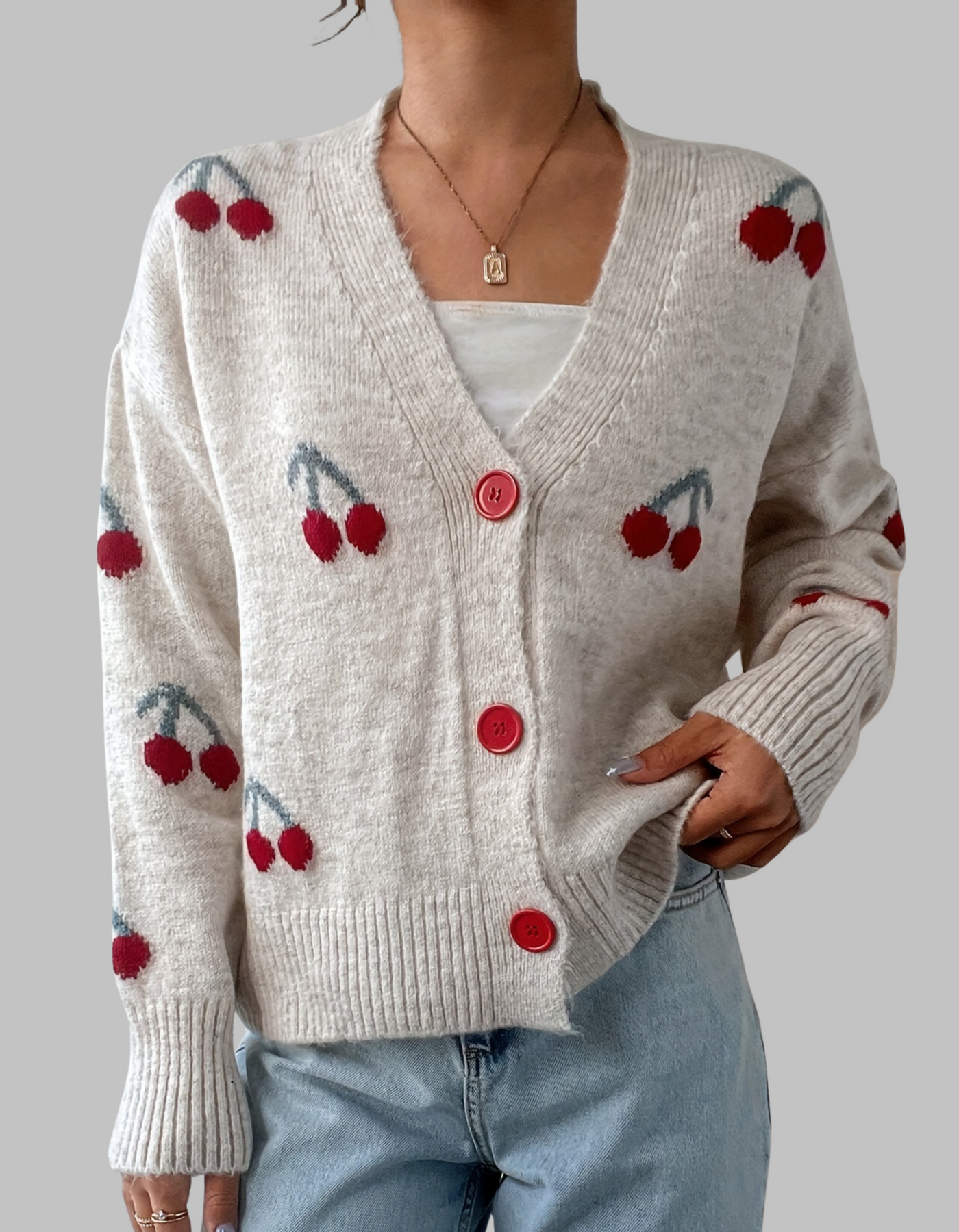 Novara™ | Chic Button Front Long Sleeve Cardigan