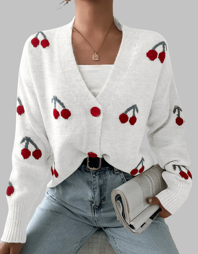 Novara™ | Chic Button Front Long Sleeve Cardigan
