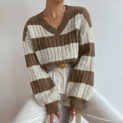 Novara™ | Comfy V-Neck Long Sleeve Sweater
