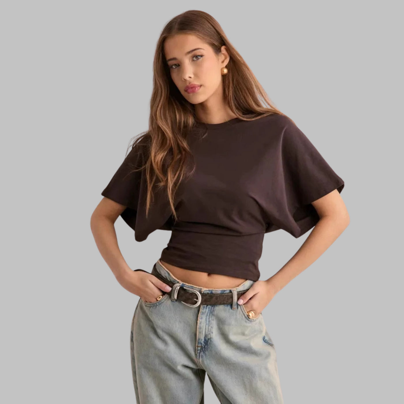 Novara™ | Casual Fitted Half Sleeve Round Neck Top