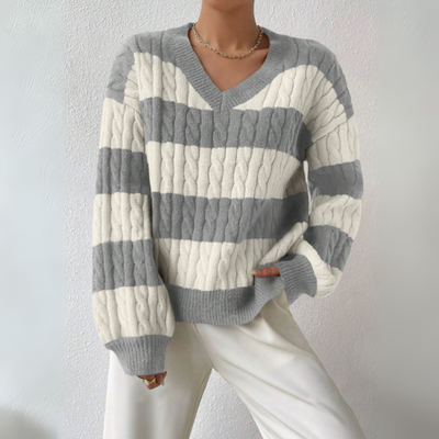 Novara™ | Comfy V-Neck Long Sleeve Sweater