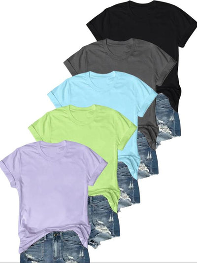 Novara™ | Casual Short Sleeve Tee (Pack of 5)
