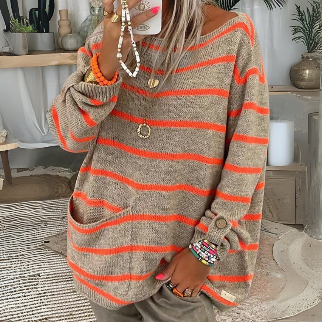 Novara™ | Casual Drop Shoulder Long Sleeve Sweater