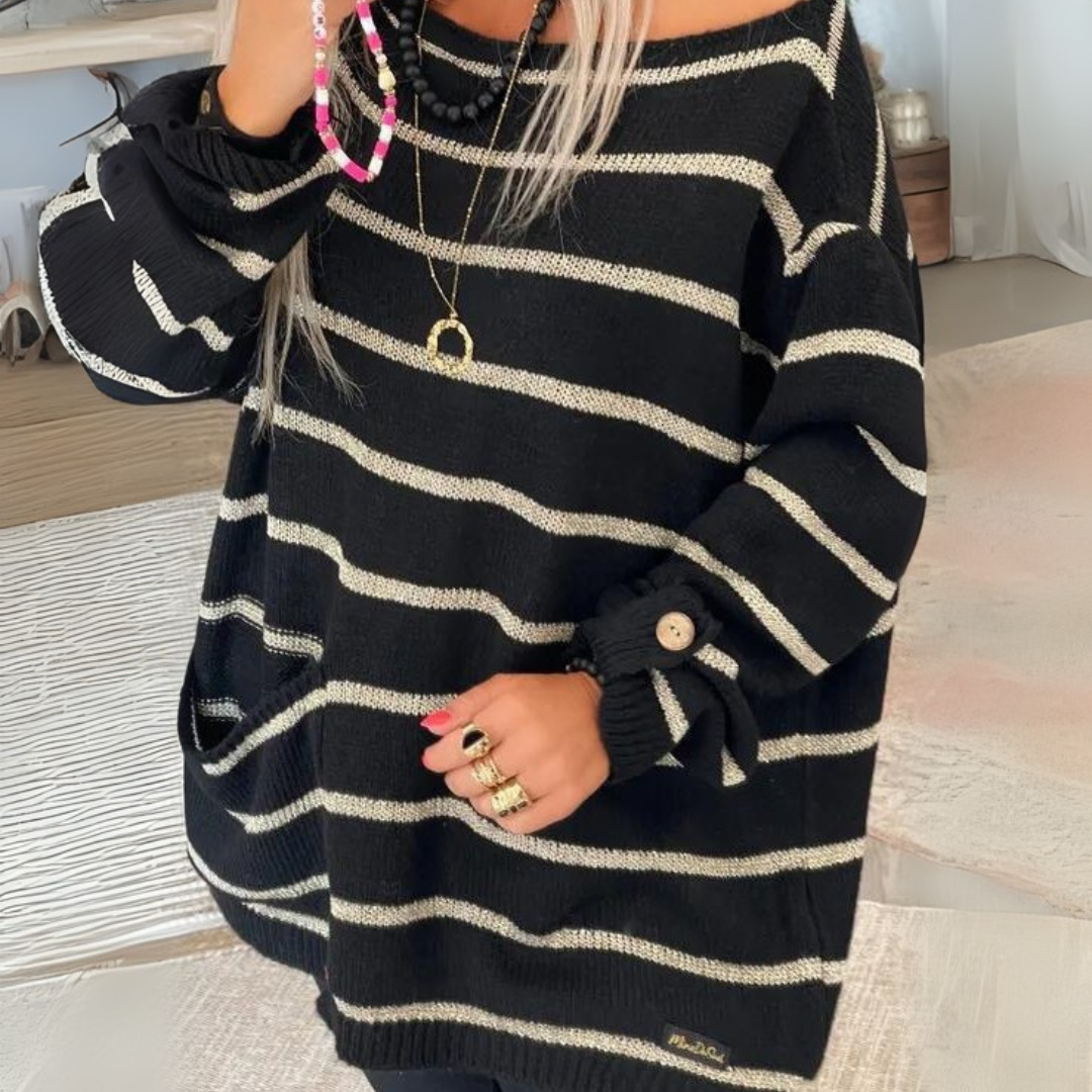 Novara™ | Casual Drop Shoulder Long Sleeve Sweater