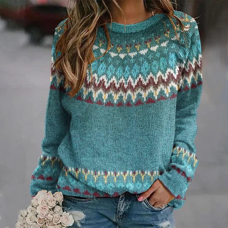 Novara™ | Boho Wave Knit sweater