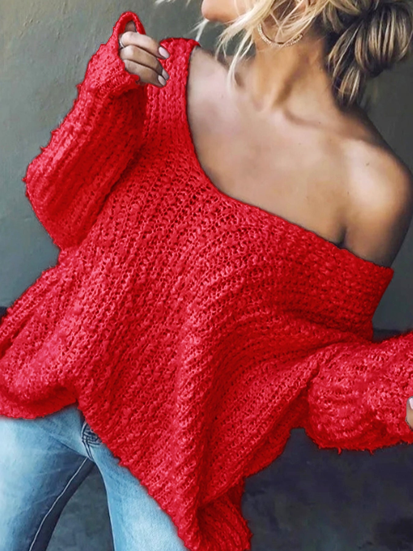 Novara™ | Comfy Drop Shoulder Long Sleeve Sweater