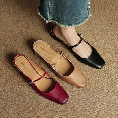 Novara™ | Esmer Genuine Leather Mules