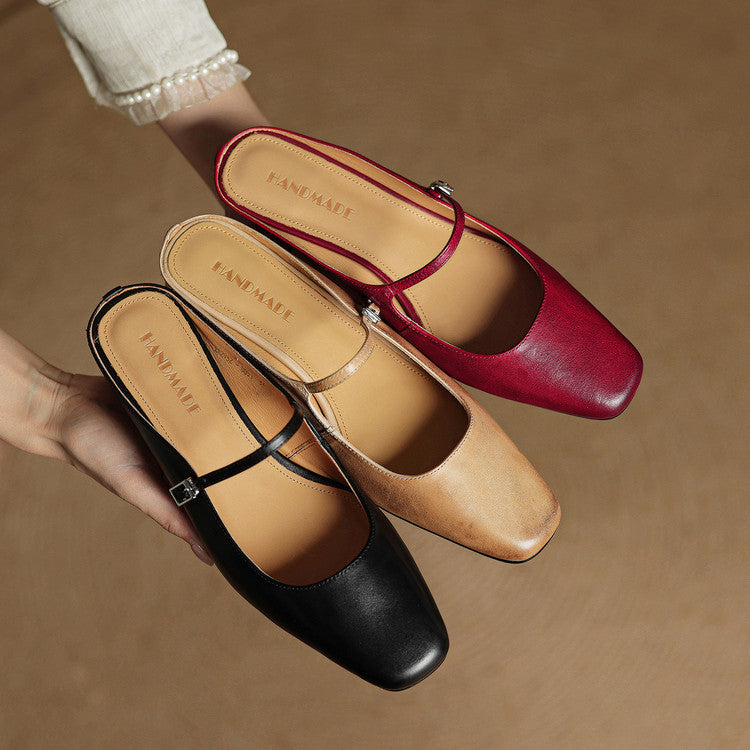 Novara™ | Esmer Genuine Leather Mules