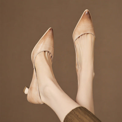 Novara™ | Elyia Genuine Leather Heels