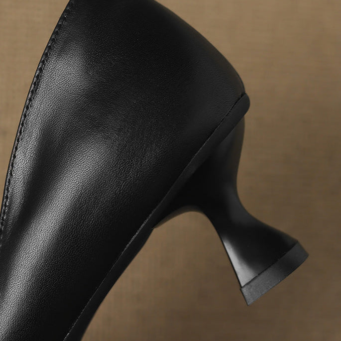 Novara™ | Elyia Genuine Leather Heels