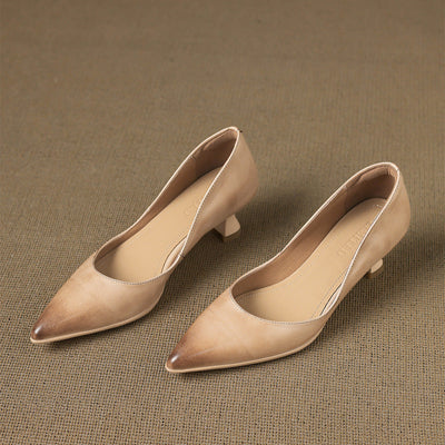 Novara™ | Elyia Genuine Leather Heels