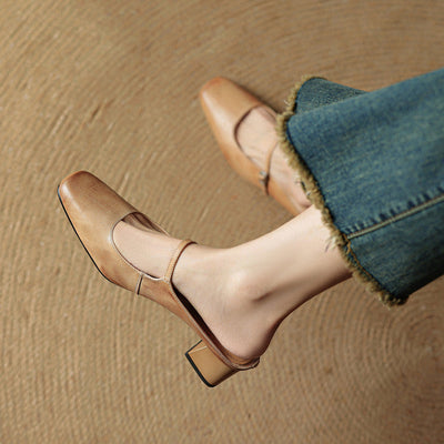 Novara™ | Esmer Genuine Leather Mules