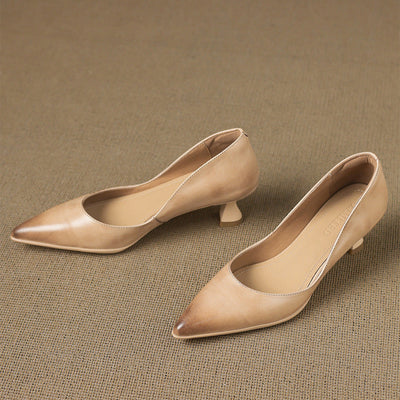 Novara™ | Elyia Genuine Leather Heels