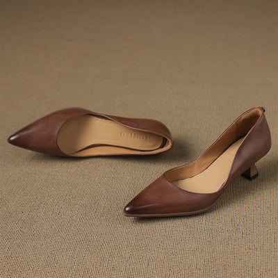 Novara™ | Elyia Genuine Leather Heels
