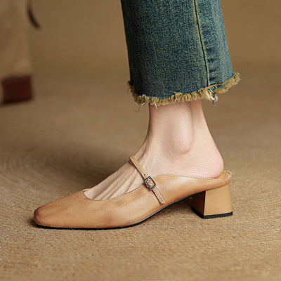 Novara™ | Esmer Genuine Leather Mules