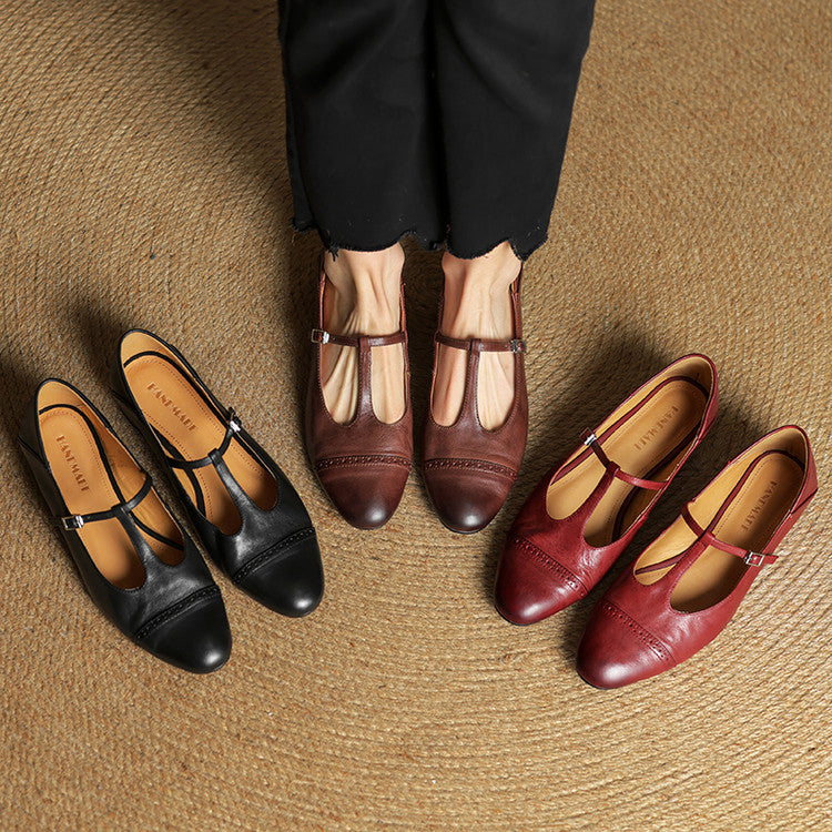 Novara™ | Graneth Genuine Leather Flats