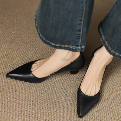 Novara™ | Elyia Genuine Leather Heels