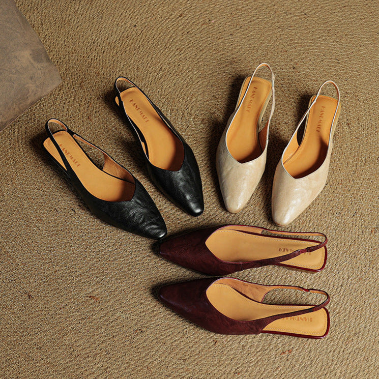 Novara™ | Amelie Genuine Leather Slingbacks