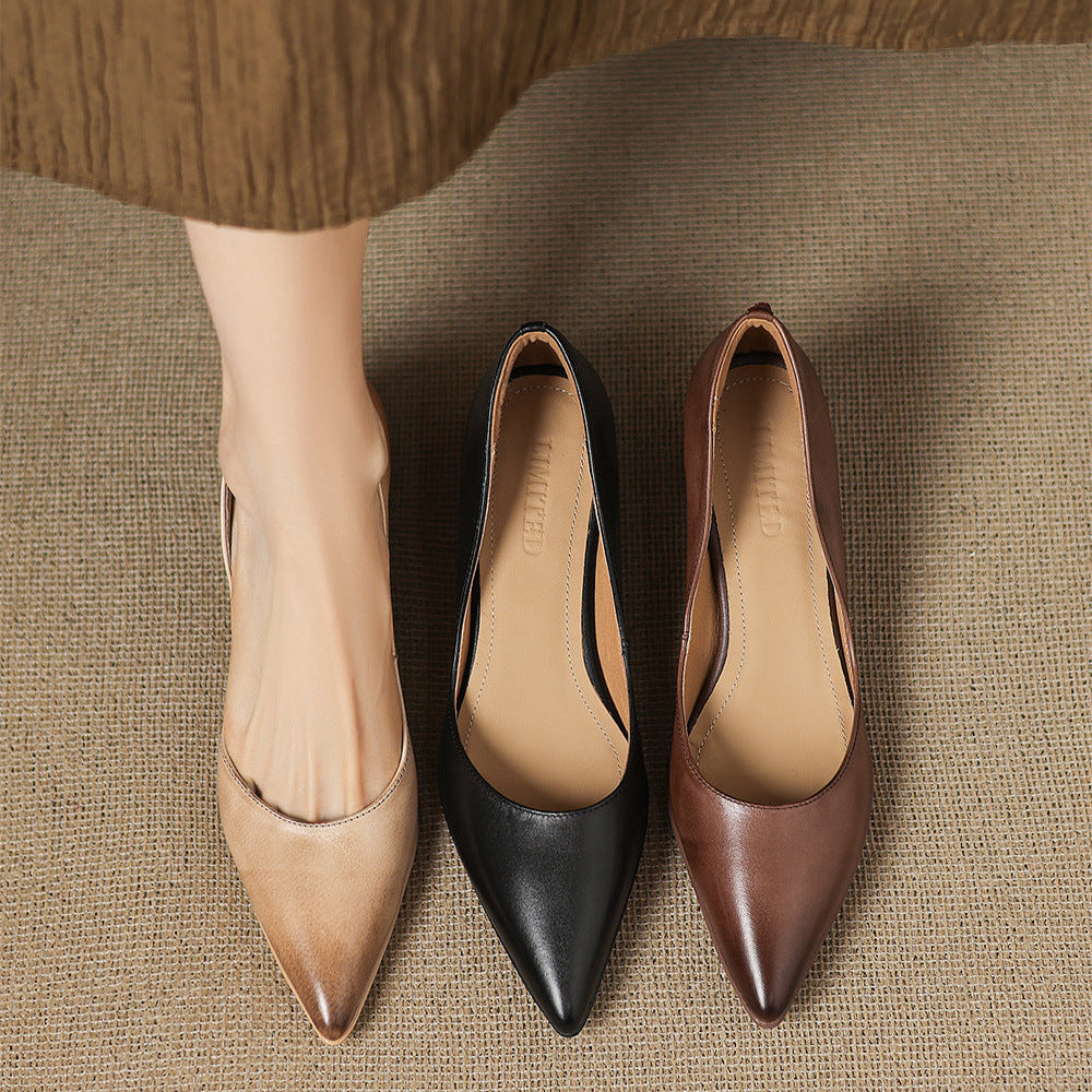 Novara™ | Elyia Genuine Leather Heels