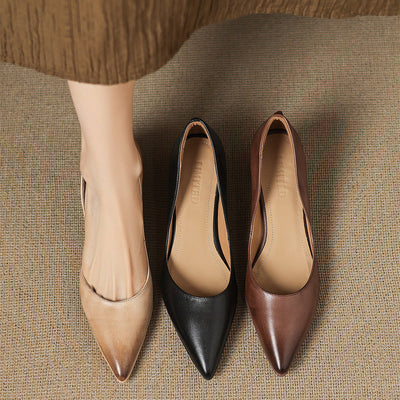 Novara™ | Elyia Genuine Leather Heels