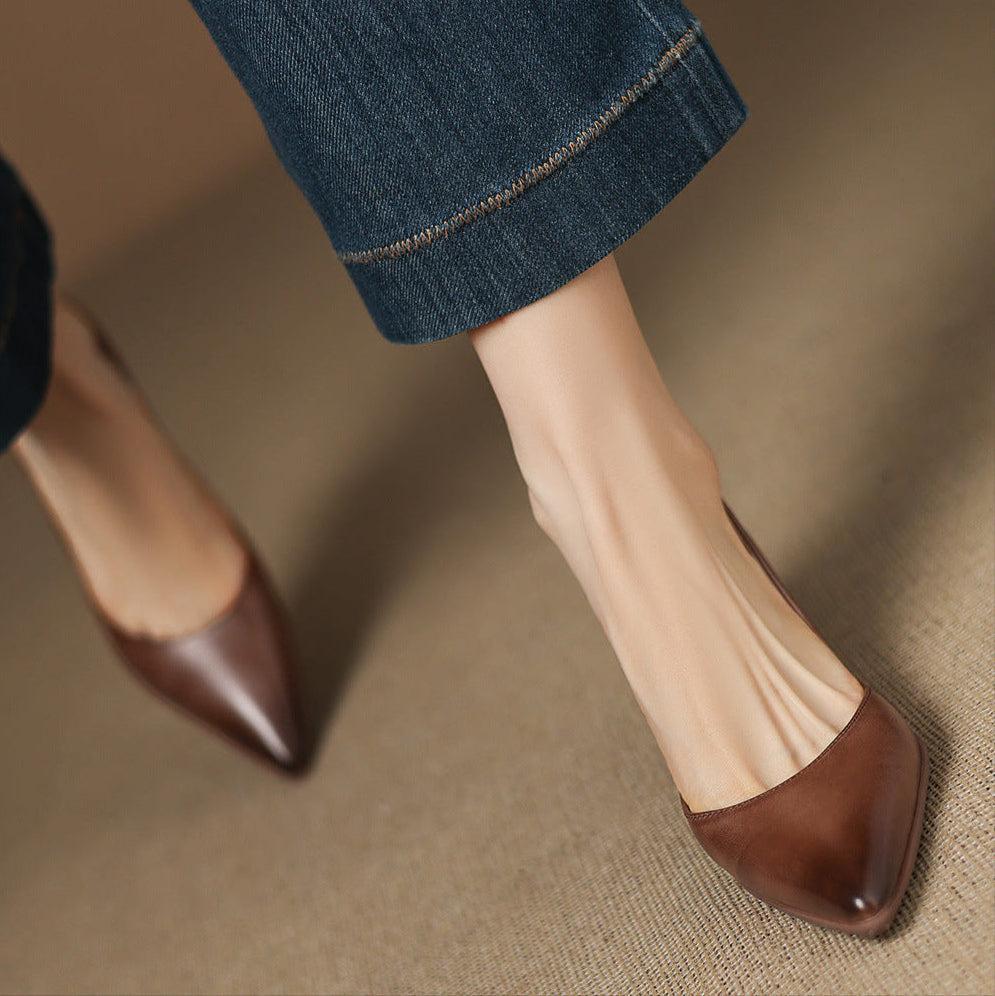 Novara™ | Elyia Genuine Leather Heels