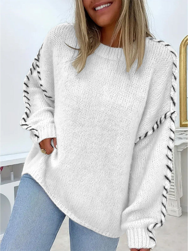 Novara™ | Casual Round Neck Long Sleeve Sweater