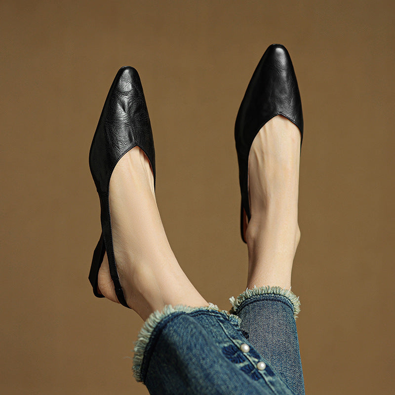 Novara™ | Amelie Genuine Leather Slingbacks
