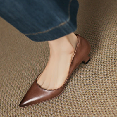 Novara™ | Elyia Genuine Leather Heels