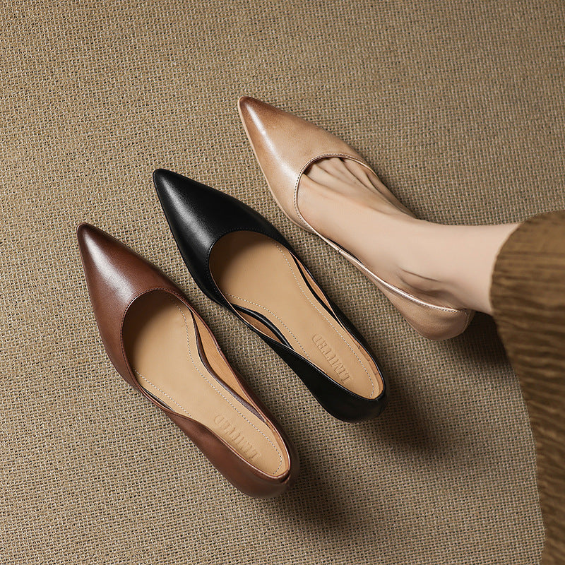 Novara™ | Elyia Genuine Leather Heels