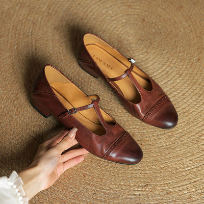 Novara™ | Graneth Genuine Leather Flats