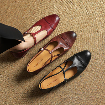Novara™ | Graneth Genuine Leather Flats