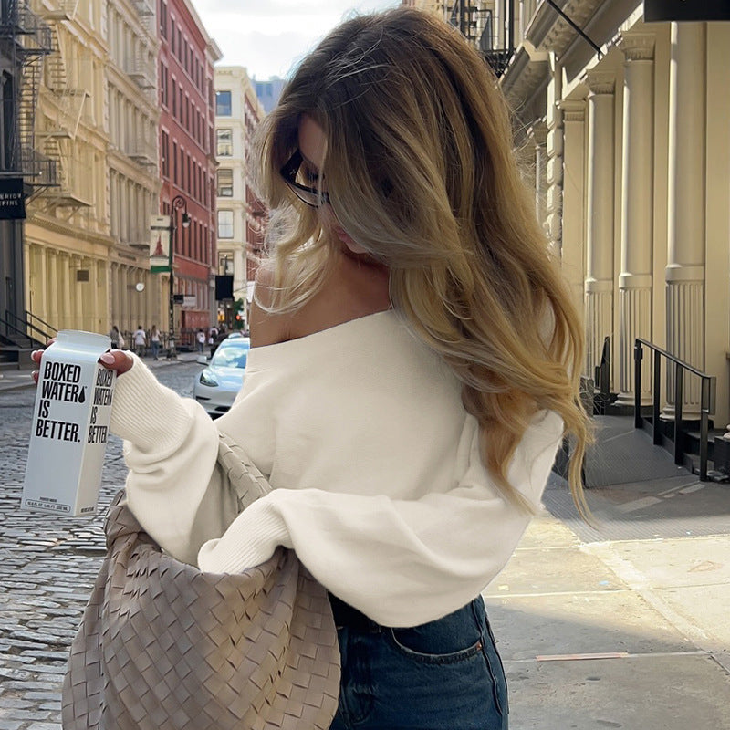 Novara™ | Chic One Shoulder Long Sleeve Sweater