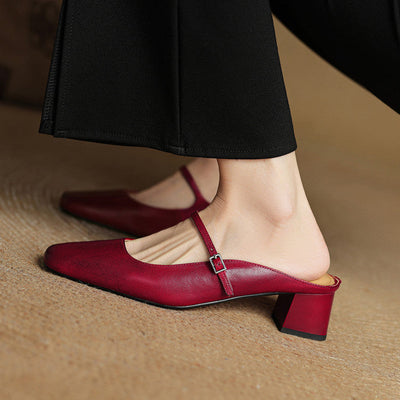 Novara™ | Esmer Genuine Leather Mules