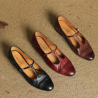 Novara™ | Graneth Genuine Leather Flats