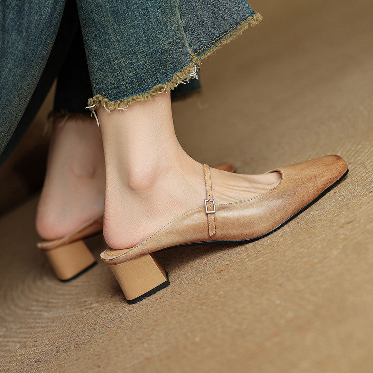 Novara™ | Esmer Genuine Leather Mules