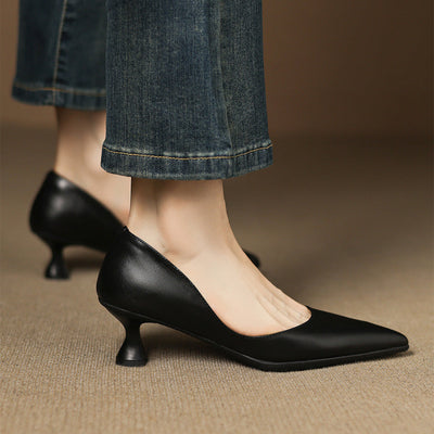 Novara™ | Elyia Genuine Leather Heels