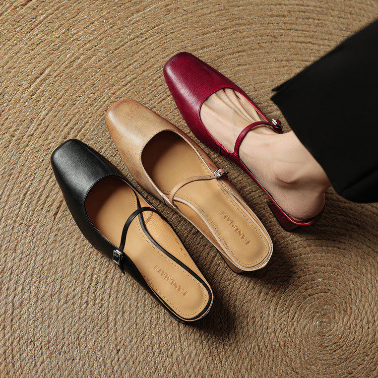 Novara™ | Esmer Genuine Leather Mules
