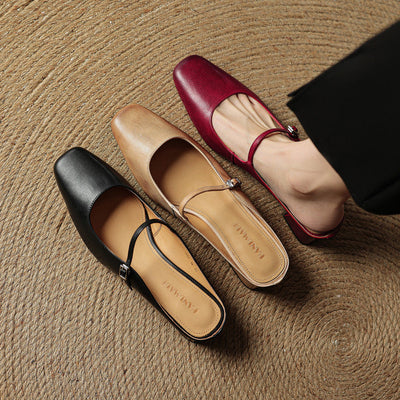 Novara™ | Esmer Genuine Leather Mules