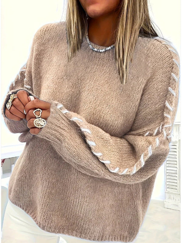 Novara™ | Casual Round Neck Long Sleeve Sweater