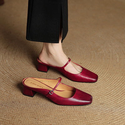 Novara™ | Esmer Genuine Leather Mules