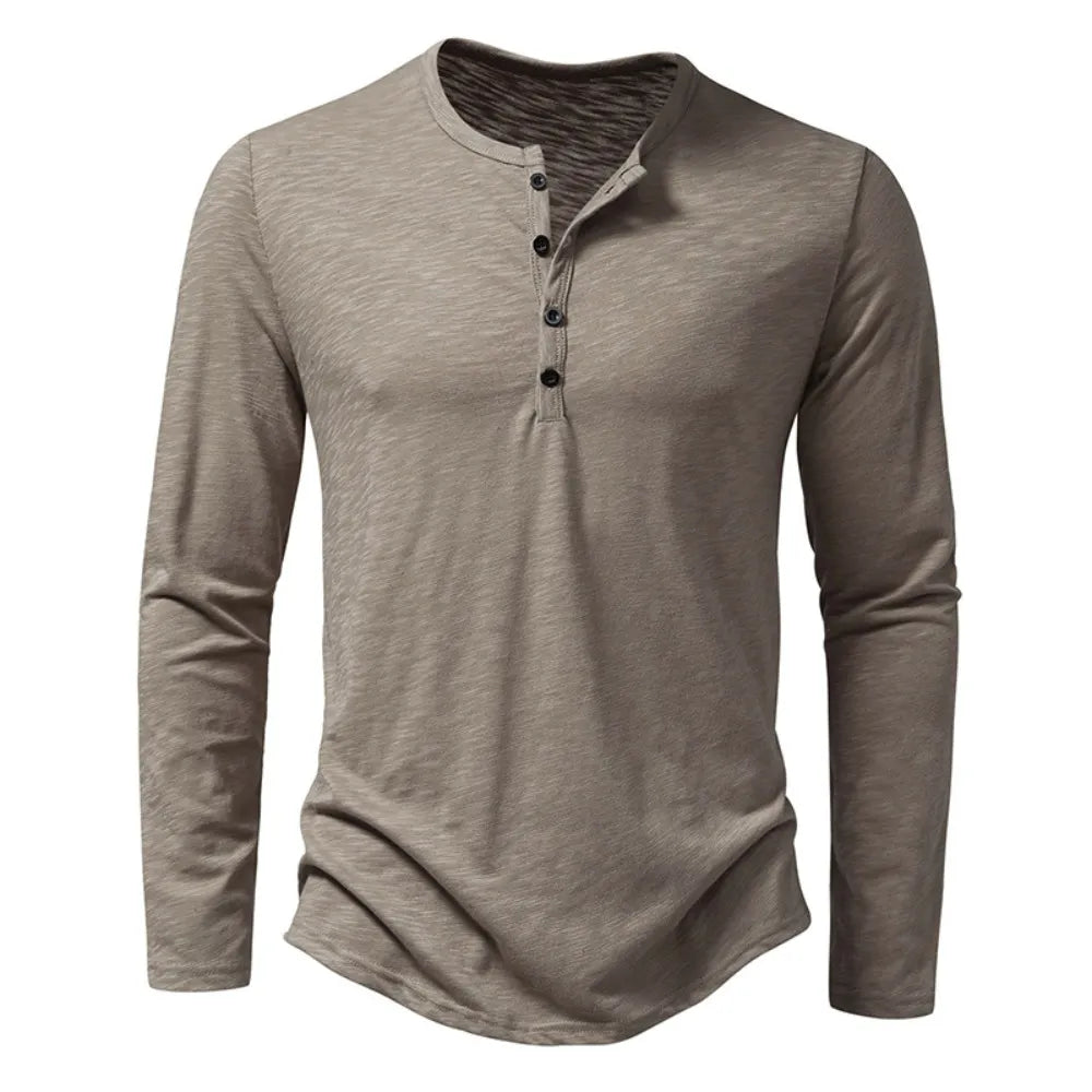 Novara™ | Enzo Cotton Henley Shirt